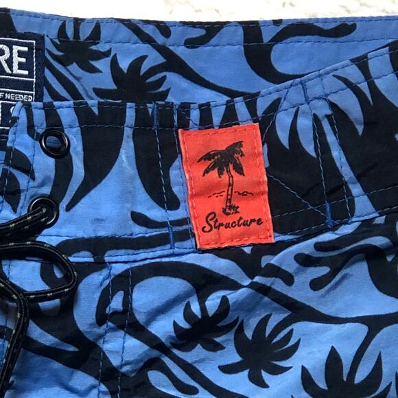eBay: Structure Men's Blue Swim Trunks Size Small - Tropical Print - Picture 10 of 16